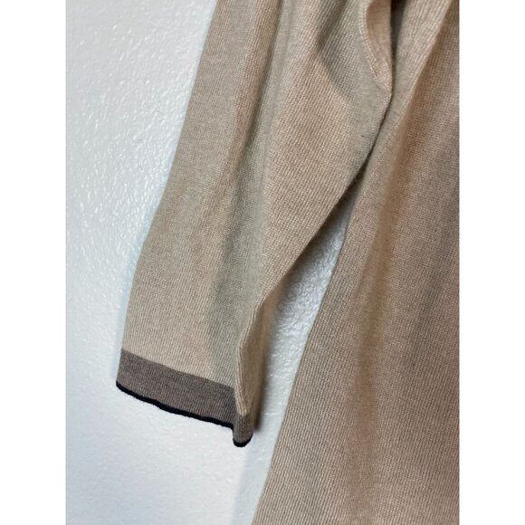 Brooks Brothers cashmere Silk Sweater Size XS Beige Cream Country Clun Knit 3/4 - Picture 9 of 15